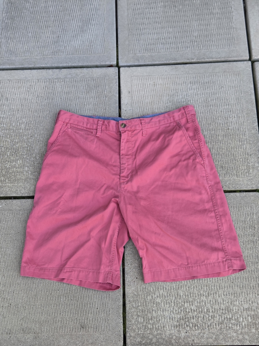 Ralph Lauren Pink Flat-Front Cotton Shorts